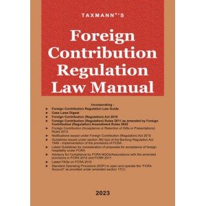 Taxmann's Foreign Contribution Regulation Law Manual 2023 | FCRA